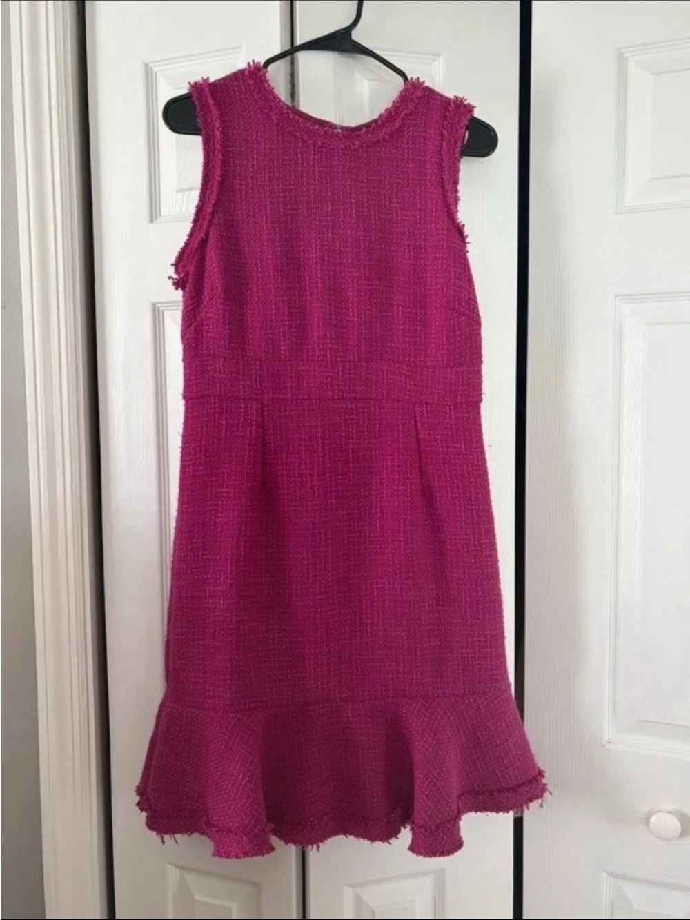 Jade  Fuchsia Tweed Sleeveless Dress